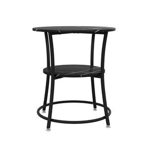 Vicco Tavolino da salotto Marmo 50 x 50 cm con ripiano