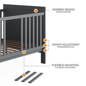 Vitalispa Lettino per bambini Grigio 144.4 x 83 cm