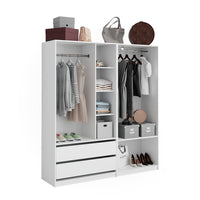 Vicco Armadio Bianco 100 x 200 cm Set di 2