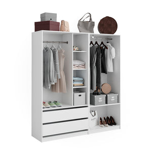 Vicco Armadio Bianco 100 x 200 cm Set di 2