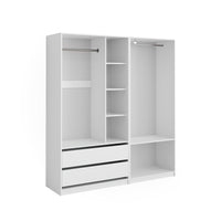 Vicco Armadio Bianco 100 x 200 cm Set di 2