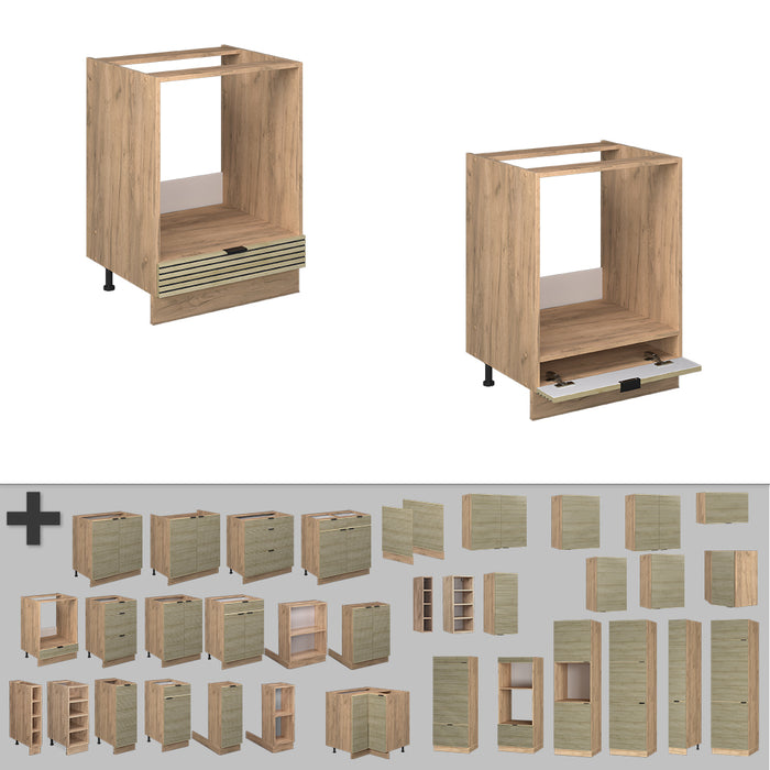 Vicco Mobile per forno da incasso Pannello in quercia 60 cm , PL Rovere