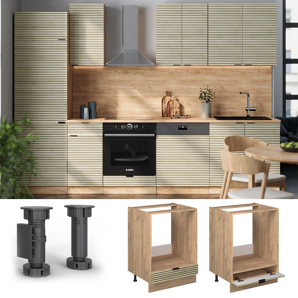 Vicco Mobile per forno da incasso Pannello in quercia 60 cm , PL Rovere