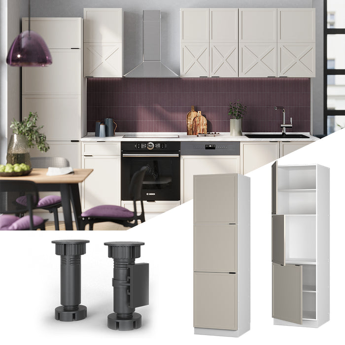 Vicco Mobile per forno da incasso GrigioBeige 60 cm