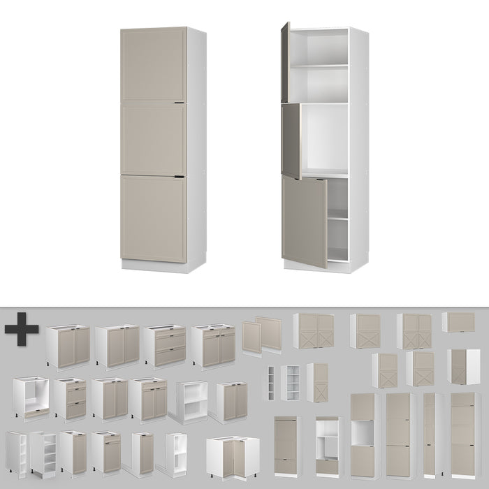 Vicco Mobile per forno da incasso GrigioBeige 60 cm