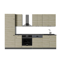 Vicco Cucina componibile Pannello in rovere/antracite 300 cm , PL Antracite