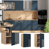 Vicco Armadi da cucina Blu scuro lucido 45 cm