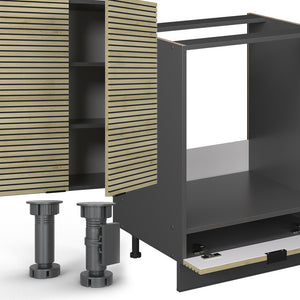 Vicco Cucina componibile Pannello in rovere/antracite 355 cm , PL Antracite