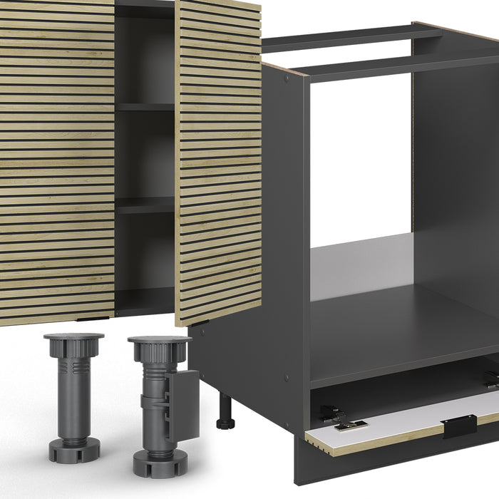 Vicco Cucina componibile Pannello in rovere/antracite 355 cm , PL Antracite