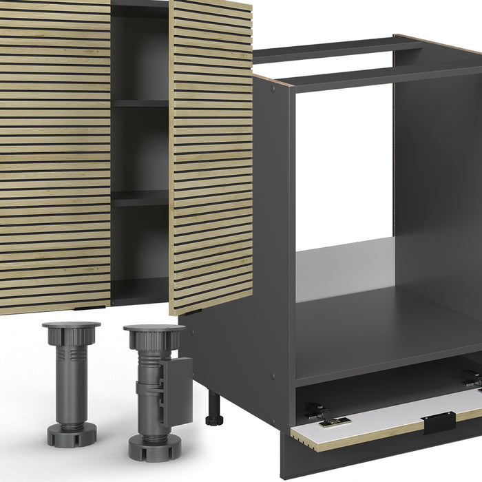 Vicco Cucina componibile Pannello in rovere/antracite 300 cm , PL Antracite