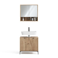 Vicco Set di mobili da bagno Quercia vichinga 2 parti