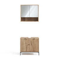 Vicco Set di mobili da bagno Quercia vichinga 2 parti