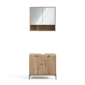 Vicco Set di mobili da bagno Quercia vichinga 2 parti