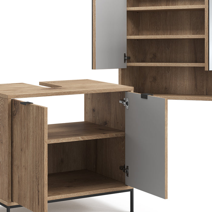 Vicco Set di mobili da bagno Quercia vichinga 2 parti