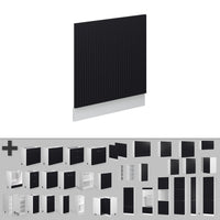 Vicco Pannello frontale Nero a righe 60 cm , PL Antracite