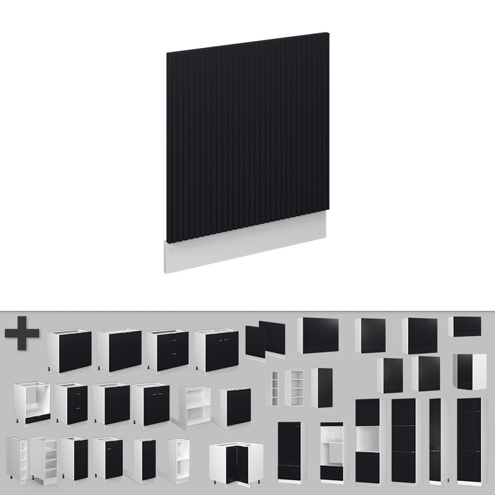 Vicco Pannello frontale Nero a righe 60 cm , PL Antracite