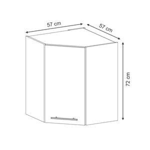 Vicco Mobile angolare da cucina Blu-grigio chiaro 57 cm