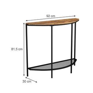 Vicco Tavolo consolle Rovere rustico 92 x 81.5 cm con un ripiano aperto