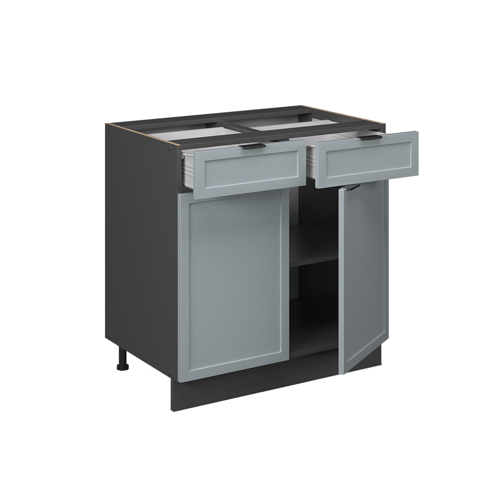 Vicco Mobiletto base per cucina Blu-grigio chiaro 80 cm senza piano di lavoro