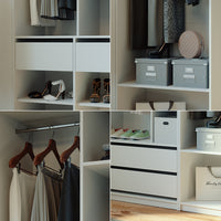 Vicco Armadio Bianco 100 x 200 cm Set di 3