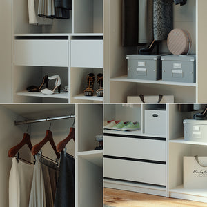 Vicco Armadio Bianco 100 x 200 cm Set di 3