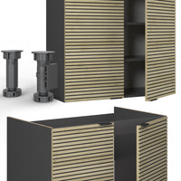 Vicco Cucina componibile Pannello in rovere/antracite 240 cm , PL Rovere