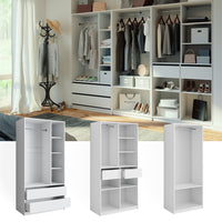 Vicco Armadio Bianco 100 x 200 cm Set di 3