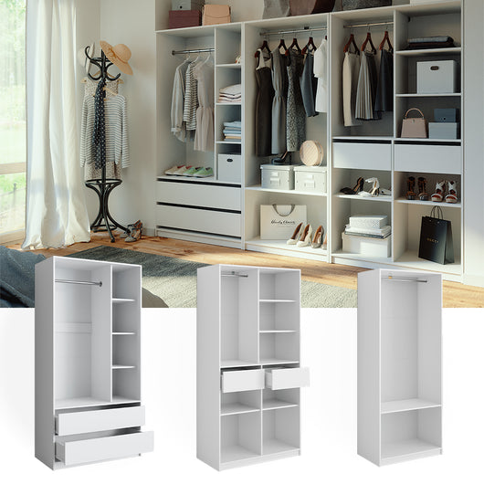 Vicco Armadio Bianco 100 x 200 cm Set di 3
