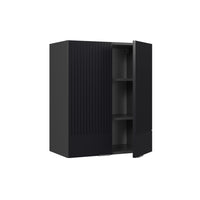 Vicco Pensile da cucina Nero a righe 60 cm