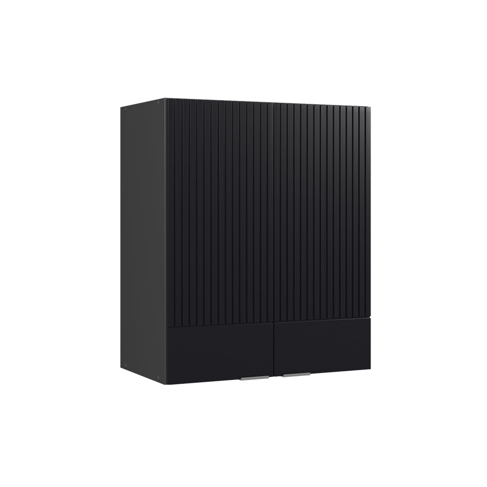 Vicco Pensile da cucina Nero a righe 60 cm