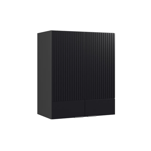 Vicco Pensile da cucina Nero a righe 60 cm