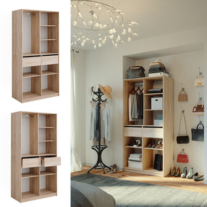 Vicco Armadio Sonoma 100 x 200 cm con 2 cassetti