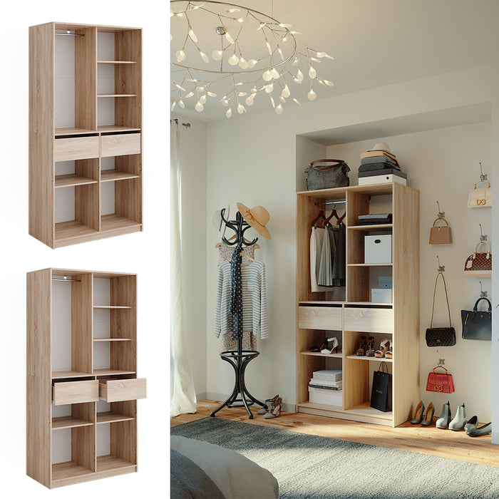 Vicco Armadio Sonoma 100 x 200 cm con 2 cassetti