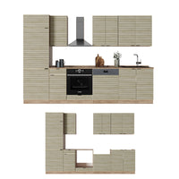 Vicco Cucina componibile Pannello in rovere/rovere goldkraft 300 cm , PL Marmo