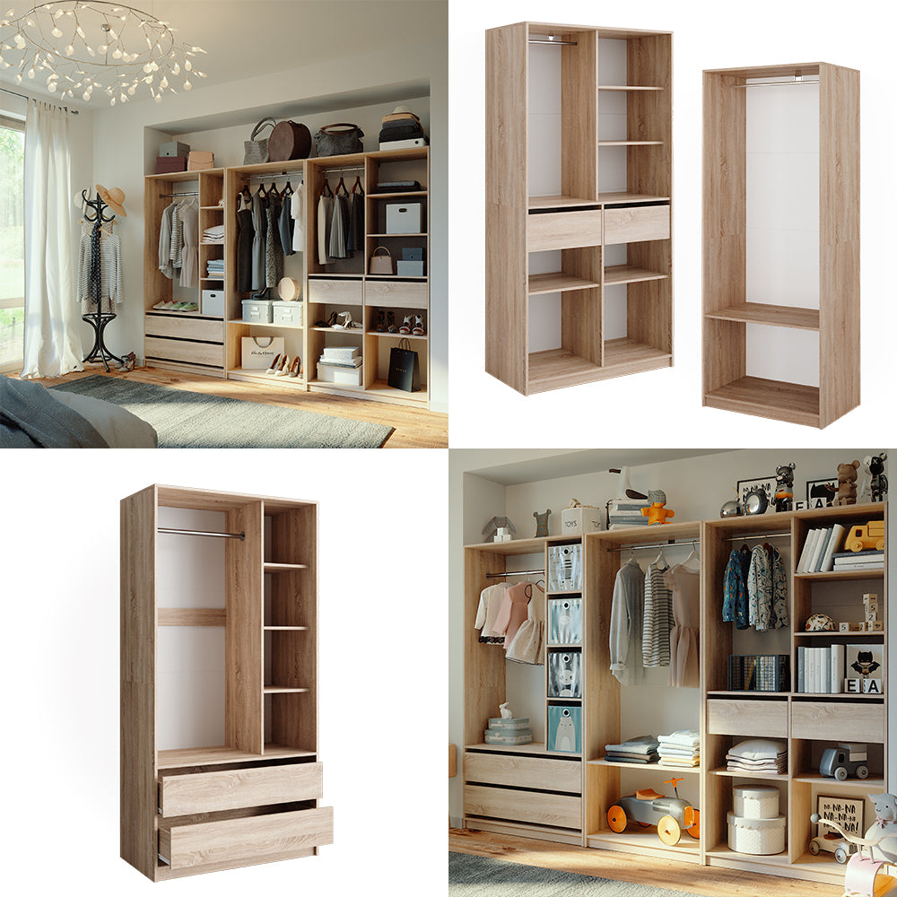 Vicco Armadio Sonoma 100 x 200 cm Set di 3