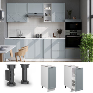 Vicco Armadio cucina dispensa alto Blu-grigio chiaro 30 cm , PL Antracite