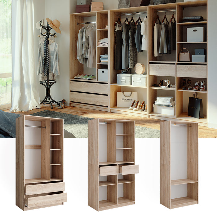Vicco Armadio Sonoma 100 x 200 cm Set di 3