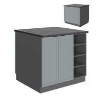 Vicco Isola cucina Blu-grigio chiaro 90 cm senza piano di lavoro