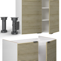 Vicco Cucina componibile Pannello di quercia/bianco 235 cm , PL Rovere