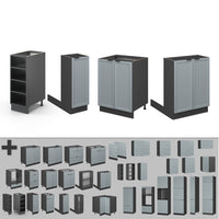 Vicco Isola cucina Blu-grigio chiaro 90 cm senza piano di lavoro