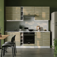 Vicco Cucina componibile Pannello di quercia/bianco 235 cm , PL Antracite