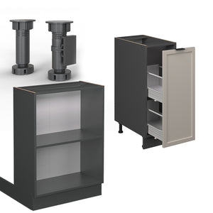 Vicco Isola cucina GrigioBeige 90 cm con cassetto, senza piano di lavoro