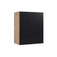 Vicco Pensile da cucina Nero a righe 60 cm