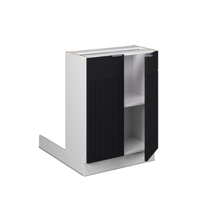 Vicco Isola cucina Nero a righe 60 cm senza piano di lavoro