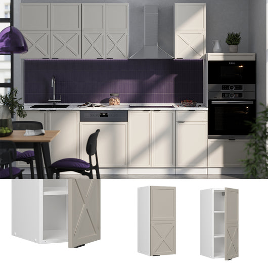 Vicco Pensile da cucina GrigioBeige 30 cm