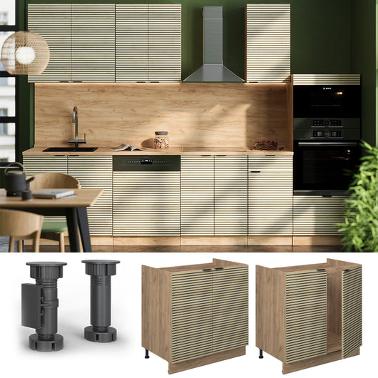 Vicco Base lavello Pannello in quercia 80 cm , PL Rovere