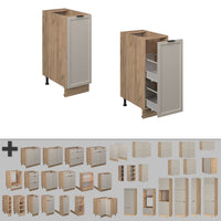 Vicco Armadio cucina dispensa alto GrigioBeige 30 cm senza piano di lavoro