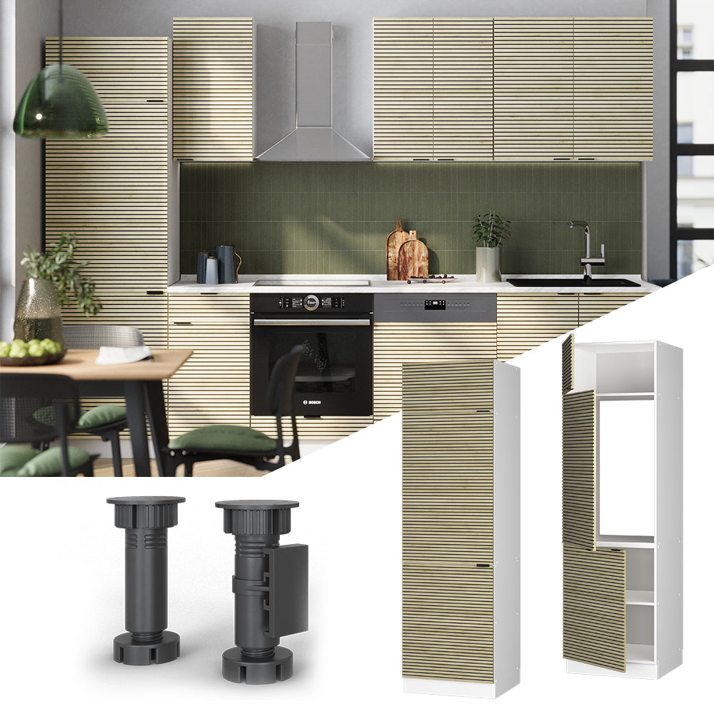 Vicco Armadio frigorifero Pannello in quercia 60 cm