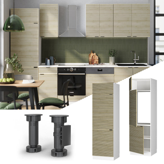 Vicco Armadio frigorifero Pannello in quercia 60 cm