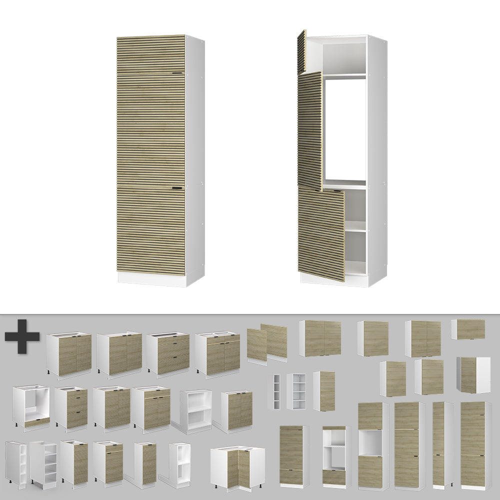 Vicco Armadio frigorifero Pannello in quercia 60 cm